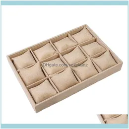 Förpackningssmyckenstackbar 12 Girds Jewelry Trays Storage Tray Showcase Display Organizer P9YF Puches, Väskor Drop Delivery 2021 4G1UA