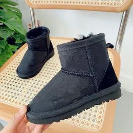 Boys Boys Hot Pelling Baby and Girls Boots Shoes Winterth Drapth Choidth Snow Children Plush UCC 23-35