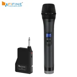 Fifine UHF Wireless Handheld Dynamic Microphone Receiver Outdoor Party Wedding Bar Live Show School Conference Karaoke K025