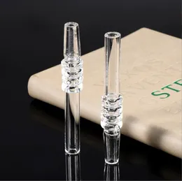 Quartz Tip For Nectar Collector 10mm 14mm 18mm Joint Dab Straw Drip Tips Domeless Real Quartz Nail Dab Rig Glass Water