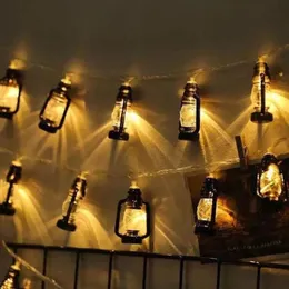 Strings Ramadan Retro Kerosene Led String Light Eid Mubarak Decorative Lights Musslim Islam Parter