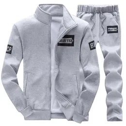 TRACKSUIT MEN Märke Kläder Svett Homme Slim Fleece Men's Sportswear Hoodie Män Sweatshirt Moletons Masculino Asiatisk Storlek 211103