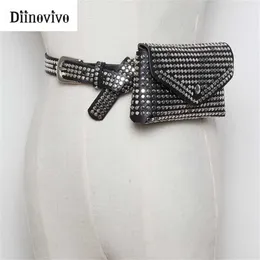 Diinovivo Fashion Rivets Pacchetto di vita Designer di lusso Fanny Pack Small Women Waist Baguch Punk Belt Borse Borse WHDV0632 211124