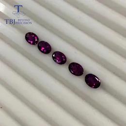 natural rhodolite loose gemstone oval 5*7mm ard 4.9ct 5 piece in one lot for 925 sterling silver jewelry mounting H1015