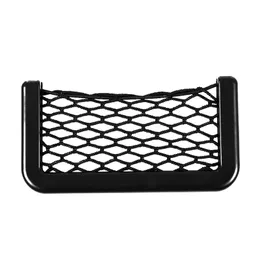 Car Organizer Phone Holder Wallet Adhesive Interior Accessories Storage Bag Card Trunk Net Pocket Universal Seat Back Black