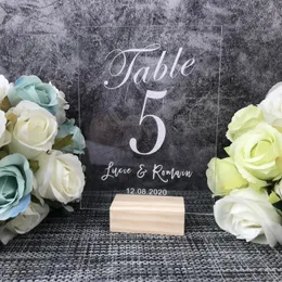 Party Decoration Personalized Wreath Wedding Table Numbers Modern Plates Leaves Decor Clear Acrylic Number