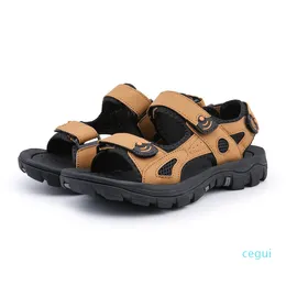 Top Wysokiej Jakości Męskie Sandały Czarny Brown Mody Projektant Mężczyźni Buty Slip On Lato Outdoor