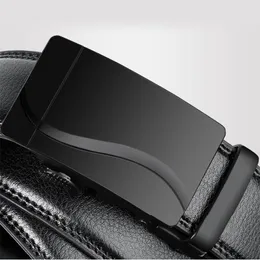 Belts 105 150 140 130 160 170cm Large Size Men's Belt PU Brand Fashion Automatic Simple Buckle Black Genuine Leather 3.5cm Width