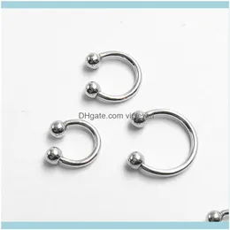 näsa septum smycken 3 st c form 925 sterling bågring 6mm/8mm/10mm sier öronringar läpphelix piercing kroppsfall leverans