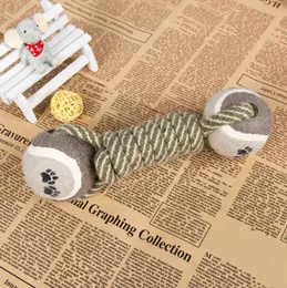 Dog Rope Toys Cotton Rope Dumbbell Shaped Pet Grinding Teeth Chew Toy for Aggressive Chewers