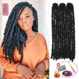 18 cali Butterfly Locs Syntetyczny Nu Crochet Braids Włosów Passion Twist Senegalese Twist Extension dla czarnych kobiet Faux