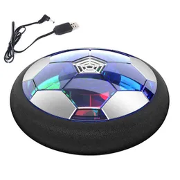 Hover Soccer Ball Zabawki Akumulator Kryty Powietrza Piłka Pływająca z LED Light Up Podwójne cele Prezent Dla chłopców Dziewczyny LBV G1224