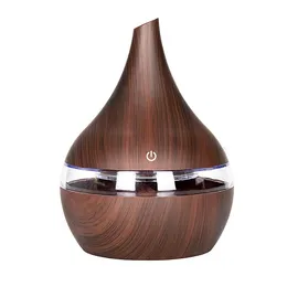 Kbaybo 300ml USB Electric Aroma Air Diffuser wood Ultrasonic加湿器エッセンシャルオイルアロマセラピークールミストメーカーホームCE222