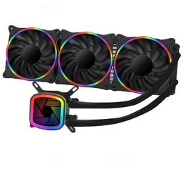 PC-fodral fläkt flytande vattenkylning dator CPU integrerad vattenkylning kylare för Intel LGA 115X AMD AM4 CPU RGB Heatsink Fan Ny