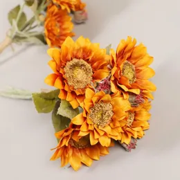 Decorative Flowers & Wreaths Realistic Faux Sunflower Bouquet For Autumn Travelling Outdoor Activity Picture Taking Sunflowers Good Luck Bri