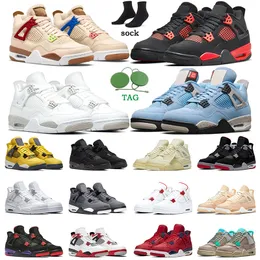 2022 Red Thunder 4s Basketballschuhe 4 Männer Trainer Lightning University Blue White Oreo Sail Black Cat Pure Money Fire Red Cactus Jack Sportschuhe