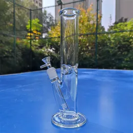 12 pollici 30 cm trasparente tubo dell'acqua in vetro dritto bong narghilè becher bong gorgogliatore ciotola 14 mm