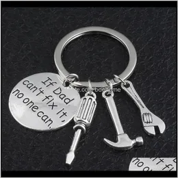 Keychains Fashion Drop Delivery 2021 If Cant Fix It No One Can" Hand Tools Keychain Daddy Rings Gift For Dad Fathers Day, Father Key Chain Ae