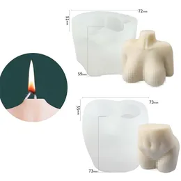 Craft Tools 3D Hip Candle Mold Chubby Ass Torso Silicone Molds Buttock Scented Women Breast