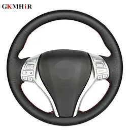 Genuine Leather Car Steering Wheel Cover for Nissan Teana Altima 2013-2016 X-Trail QASHQAI Rogue 2014-2016 Sentra Tiida