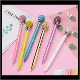 Długopisy Długopisy Pisanie Materiały Office School Business IndustrialBig Color Gem Diamond Metal Ball Creative Lovely Festival Custom Pendot Be