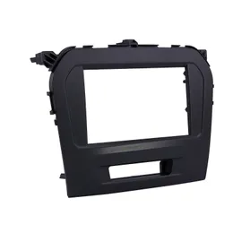 Dubbel din bilradio fascia för 2015 Suzuki Vitara Dash Kit Surround Panel Dekorativ ram ansiktsplatta svart färg
