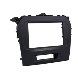 Double Din Car Radio Fascia for 2015 Suzuki Vitara Dash Kit Surround Panel Decorative Frame Face Plate Black Color