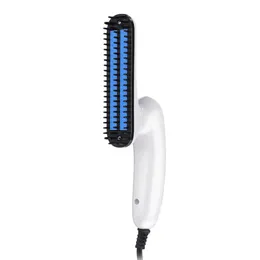 Unisex Quick Hair Comb Resa Vikbar Beard Comb Straightener PTC Multifunktionell Curling Curler Show Cap för Menwomen - US Plug