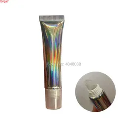 Empty Lip Gloss Tubes Container Shiny Silver Soft Plastic 15g 20g Cosmetic Packaging Travel Squeeze Lipgloss Tube Glossy 50pcsgoods