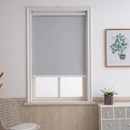 Custom Size Grey Blackout Roller Blinds Drill System Office Kitchen Bed Room Half or Full Shade Quality window blinds