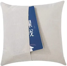 Blank Sublimation Pillow Case 18x18 inches Heat Transfer Printing Sublimation Linen Pillowcase