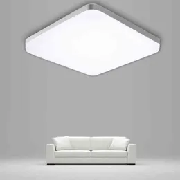 LED Tavan Lambası AC85-265V 48W 36W 24W 18W Doğal Işık Ultra İnce Modern Panel Downlights Yatak Odası Fixtur W220307