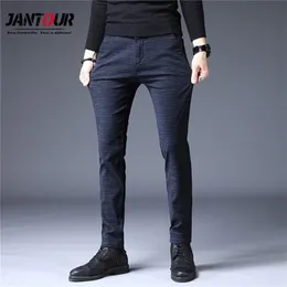 Jesień Design Męskie spodnie dorywczo Slim Bawełniane Pant Proste Spodnie Mężczyzna Moda Stretch Business Men Plus Size 28-38 211110