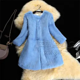 女性の毛皮の皮の皮の自然なコートの上着の女性oネック大きな底スグニング本物のジャケットプラスサイズm  -  6xl 2021秋冬