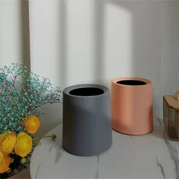 Simple Trash Can, Household Daily Necessities, Desktop Table, Cute Mini Uncovered Paper Basket, Creative Bedroom Decoration 211222