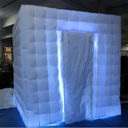Oxford Bezi Beyaz Renk Boyutu 2.5 / 3 M LED Aydınlatma Şişme Photobooth Fotoğraf Booth Çadır Parti Düğün Için