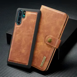 Luxury Removable Case for Huawei P40 P30 P20 Mate 30 20 Lite Pro P Smart 2019 Honor 9x Nova 6SE 5 5I Läder Flip Magnetiskt lock