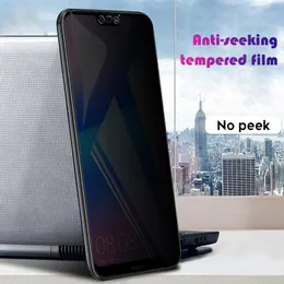 واقي مضاد الشاشة من الزجاج المقسّر الزجاج الكامل لـ Huawei P30 P20 Lite Pro Privacy Film على P10 Plus Foil Properto Pro