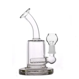 1 Stück Becherglas-Bong zum Rauchen von Wasserpfeifen, Eisfänger, 6-Zoll-Recycler-Aschenfänger-Bong mit kuppellosem Nagel und 14-mm-Glasölbrennerrohren