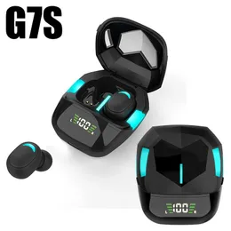 Kablosuz Bluetooth Kulaklık G7S TWS Düşük Gecikmesi Kulaklık LED Işık Profesyonel Oyun Kulaklık Çip Kulak Spor Manyetik Şarj Kulakiçi