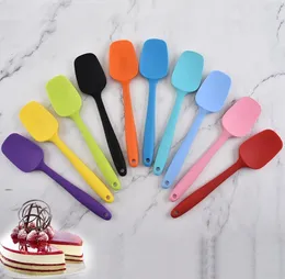 Silicone Cream Butter Spatula Tools Kitchen Mixing Batter Scraper Brush Butters Mixer Scrapers Durable Baking Cake Spatulas SN2894