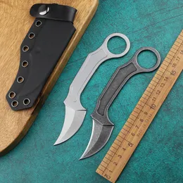 Karambit Fixed Blade Jakt Kniv Real Fixed Blade Combat Knife Kydex Sheath Sheath Tactical Survival Tool