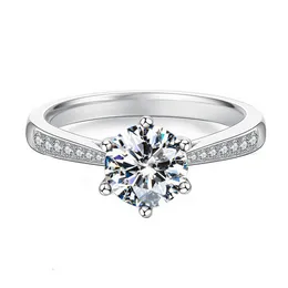 Justerbar Moissanite Diamond Cluster Ring Women Bridal Engagement Wedding Rings Fashion Jewery Gift Will and Sandy