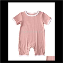 JumpsuitsRompers baby bebê, crianças maternidade0-24m verão infantil bebê meninas meninos manga curta macacões sólidos roupas lindas roupas de roupa Delive