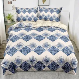 Bedding Sets 100% Microfibe Blue Bed Linen Bedclothes With Pillowcases UK Size US Spain AU Soft And Comfortable For Bedroom