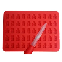 Silicone Gummy Bear Candy Molds Chocolate Gummy Molds with 1 Droppers Nonstick Food Grade Silicone GGA4304