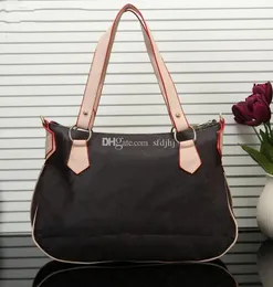新しいデザインハンドバッグバッグPureses Pu Leather Brown L Flower Handbags女性バッグ