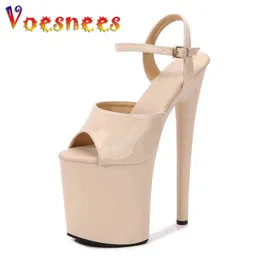 Sapatos de vestido Chaussures de Soirée À Plateforme despeje femmes Sandales Sexy Talons Hauts 15 17 20 cm 220303