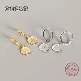 Ohrstecker OBEAR 100 % 925 Sterling Silber Baroco-Stil Vintage weißer Zirkon Anhänger Ohrringe für Frauen Geschenk Schmuck