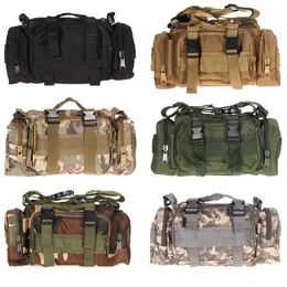 Outdoor Military Tactical Waist Bag Waterproof Nylon Camping Hiking Backpack Pouch Hand Bag military bolsa Style mochila Q0721